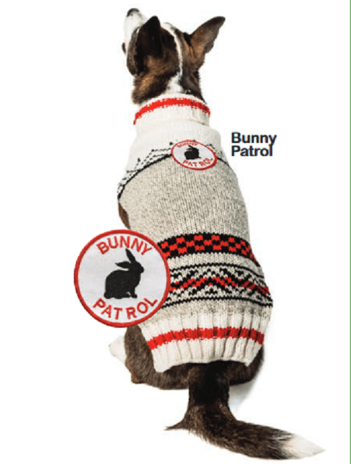 Bunny Patrol Wool Dog Sweater Chilly Dog Sweaters