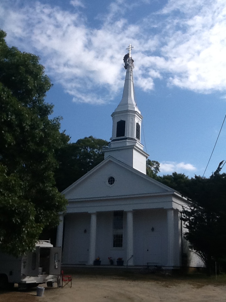 Steeple and Cross Repair Completed The Chilmark Community Church
