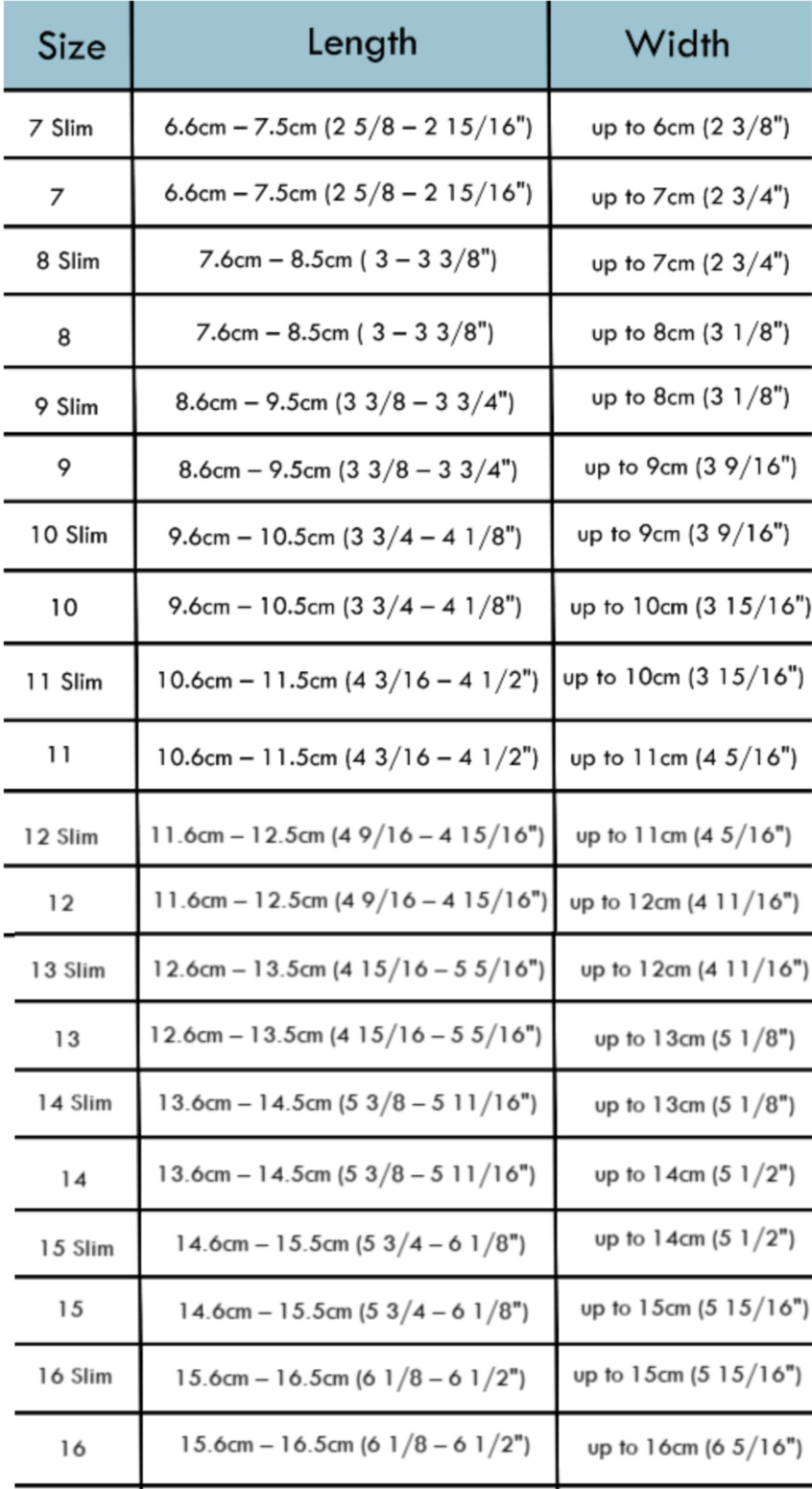 Size Charts Chimacum Tack
