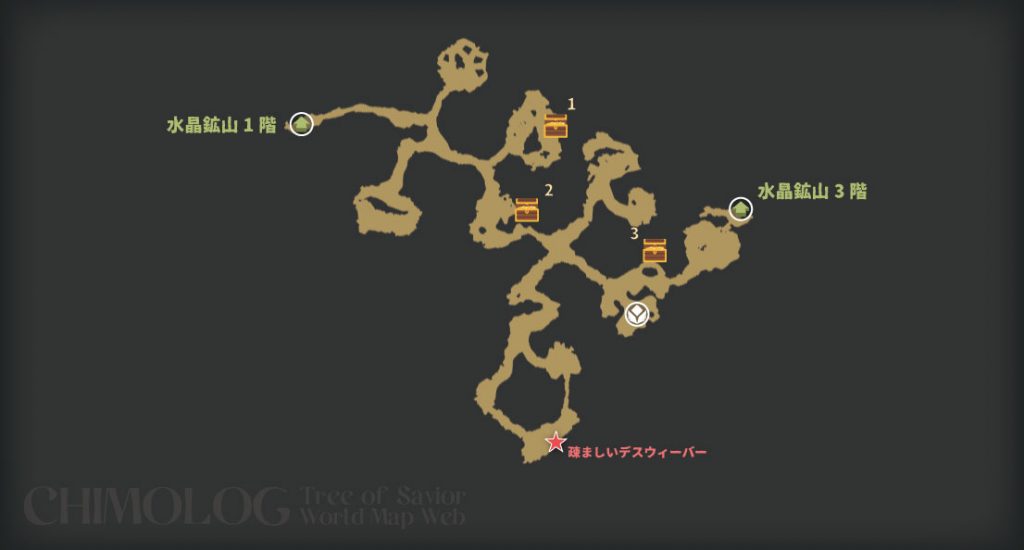 水晶鉱山2階【ToSマップ】 ちもろぐ