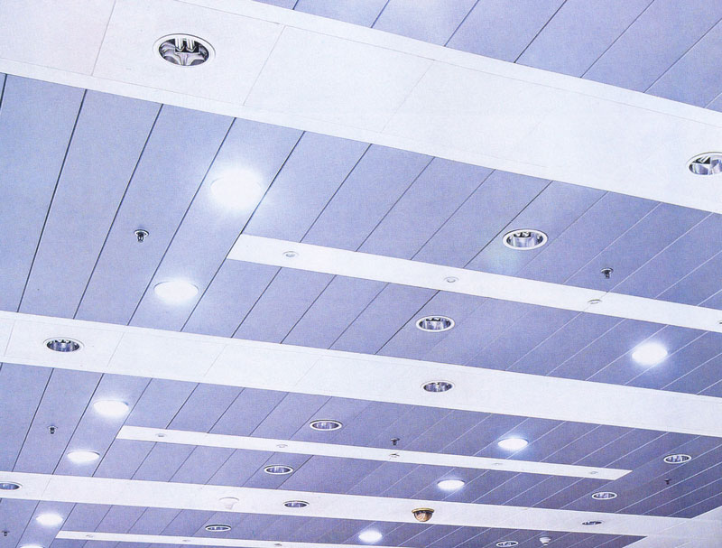 Seamless strips panels suspended ceilings