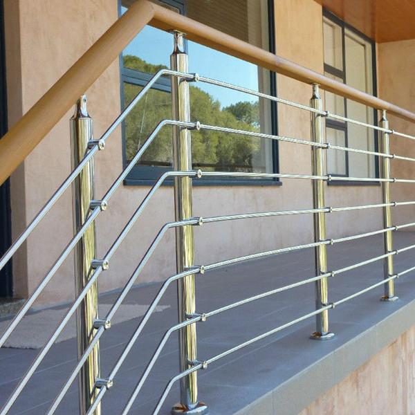 Polished Stainless Steel Rod railing for terrace