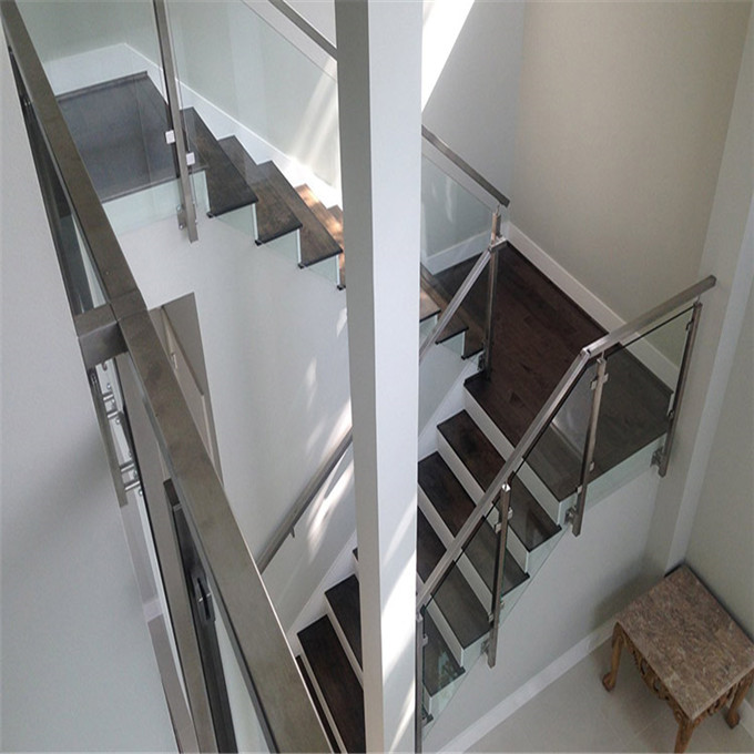 Best price side mount post glass railing for stairs