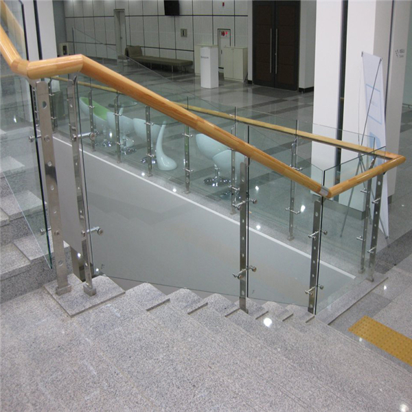 New design stair baluster railing stainless steel glass balustrade