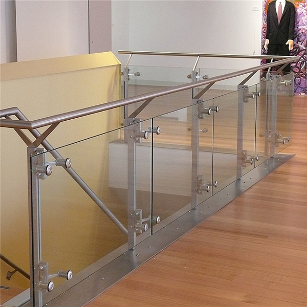 New design stair baluster railing stainless steel glass balustrade