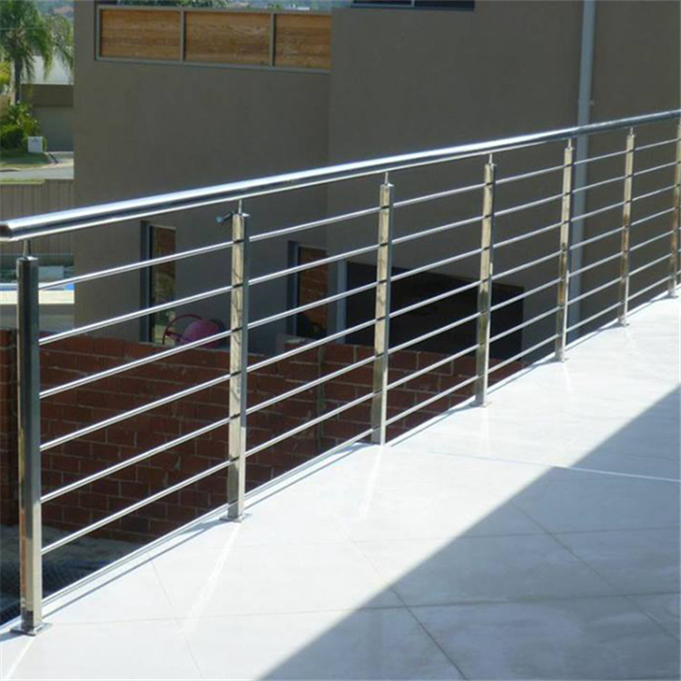 Outside Commercial railing design 316 stainless steel solid rod balustrade