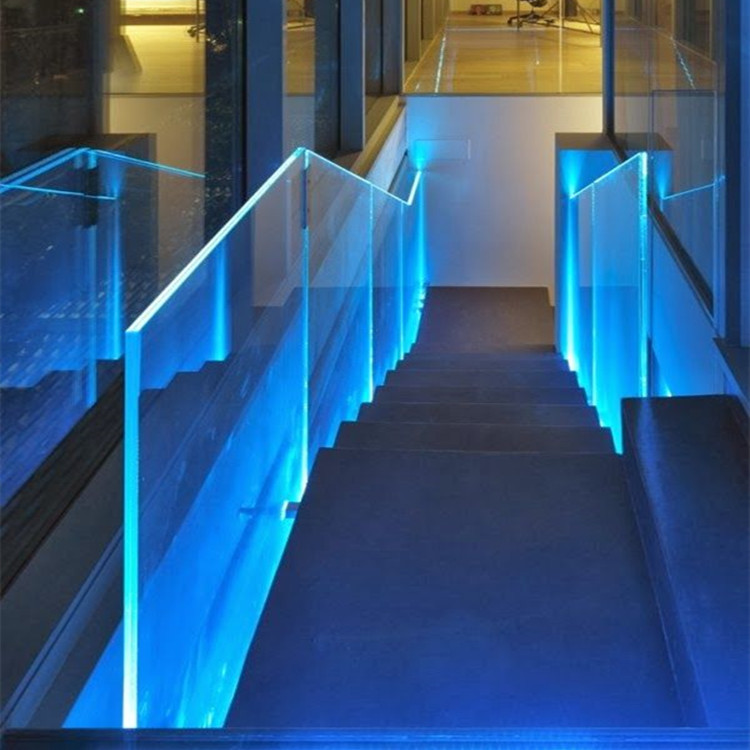 Led U Channel Glass Railing Frameless Aluminum Glass Railing Led