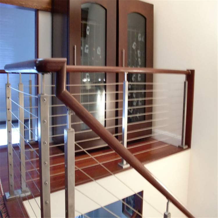 Stainless steel wire rope balustrade metal string railing ss handrail