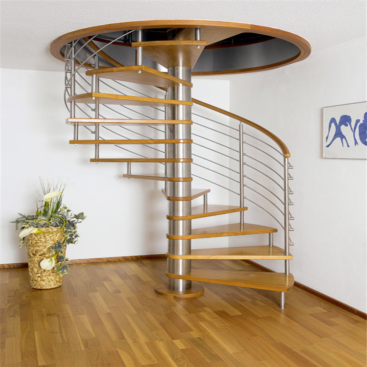 New Design Indoor Solid Tread Spiral Staircase