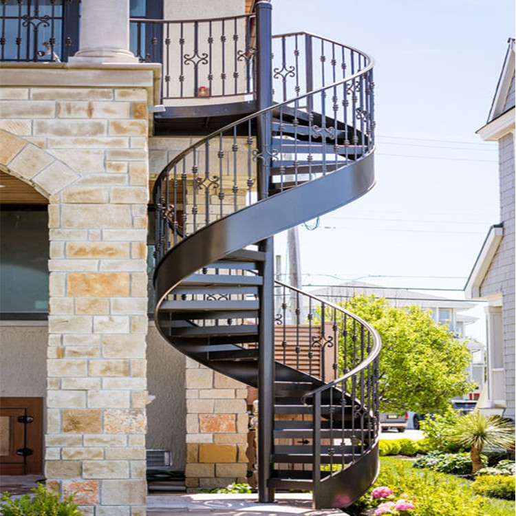 Wrought Iron Spiral Staircase Pvc Handrail Spiral Stairs Duplex House