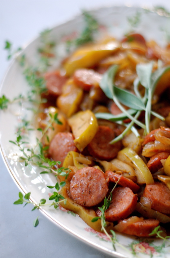 brown sugar polish kielbasa with apples & onions ChinDeep