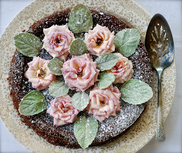 remembrance cake {flourless chocolate rosemary cake} ChinDeep