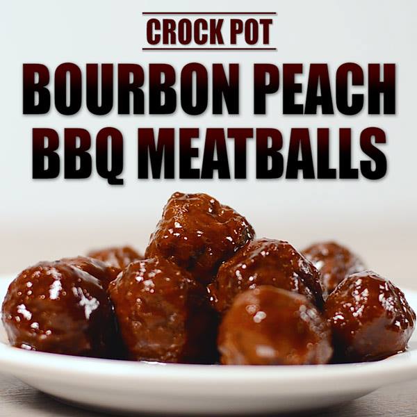 bourbon peach bbq meatballs ChinDeep