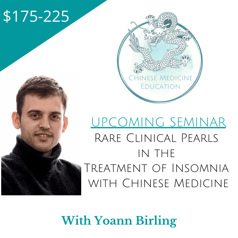Rare Clinical Pearls in the Treatment of Insomnia with TCM Yoann
