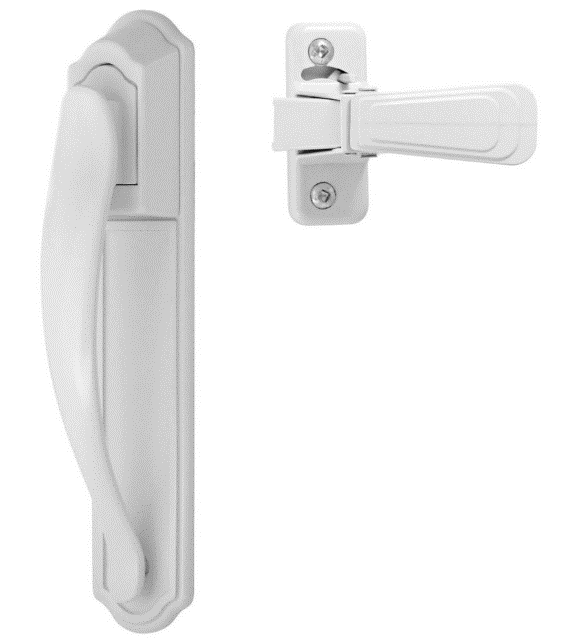 Storm door handle set with back plate Chinook Glass