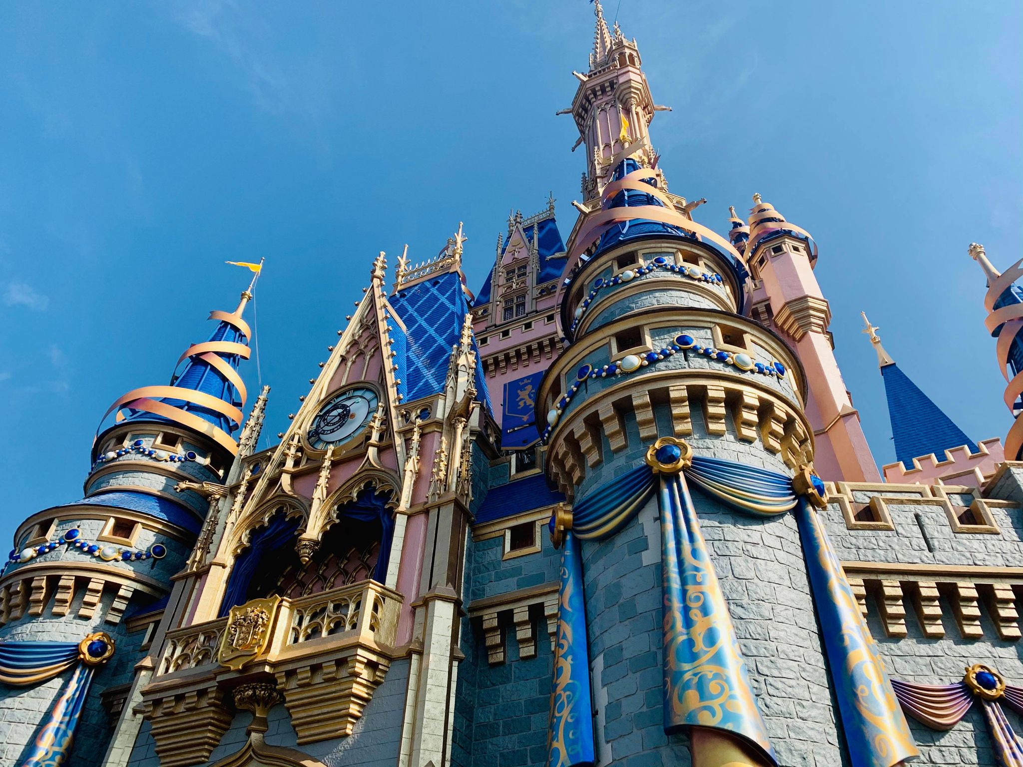 Jewels and Turret Decorations adorn Cinderella Castle for 50th