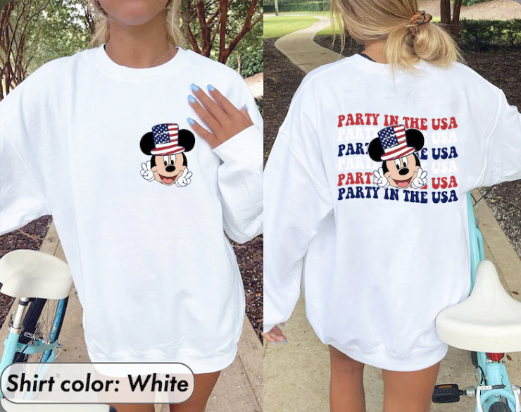 Mickey Mouse Party In The USA T-Shirt 