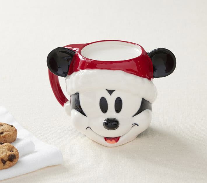 Santa Mickey Mouse and Minnie Mouse Mug Set