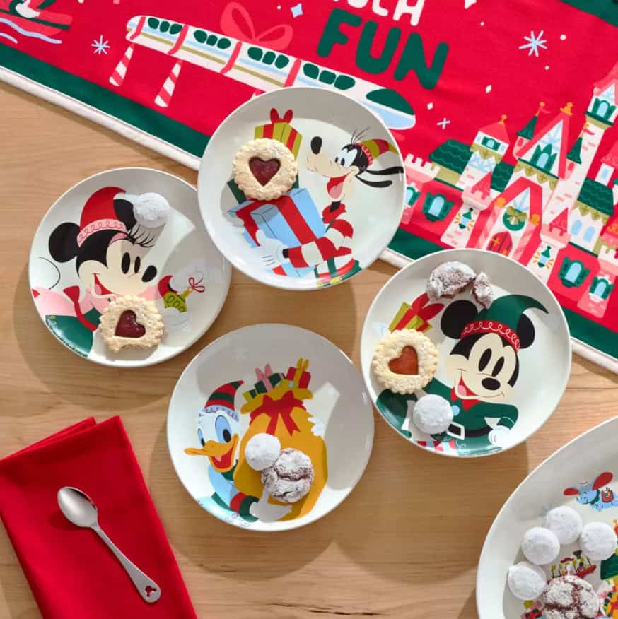 Mickey Mouse and Friends Holiday Plate Set