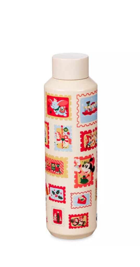 Ho-Ho-Holiday Hydration with This Mickey Mouse and Friends Holiday Stainless Steel Starbucks Water Bottle! Mickey Mouse and Friends Holiday Stainless Steel Starbucks Water Bottle