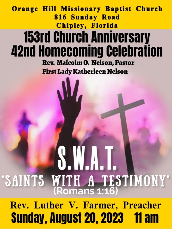 Orange Hill Missionary Baptist Church Chipley Bugle