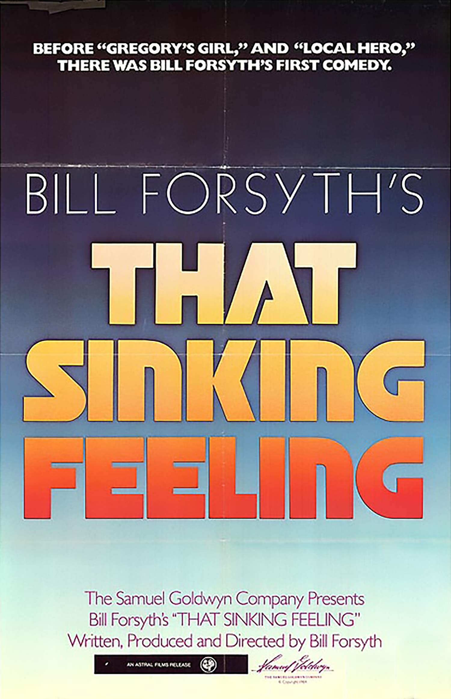 Posters for Bill Forsyth movies