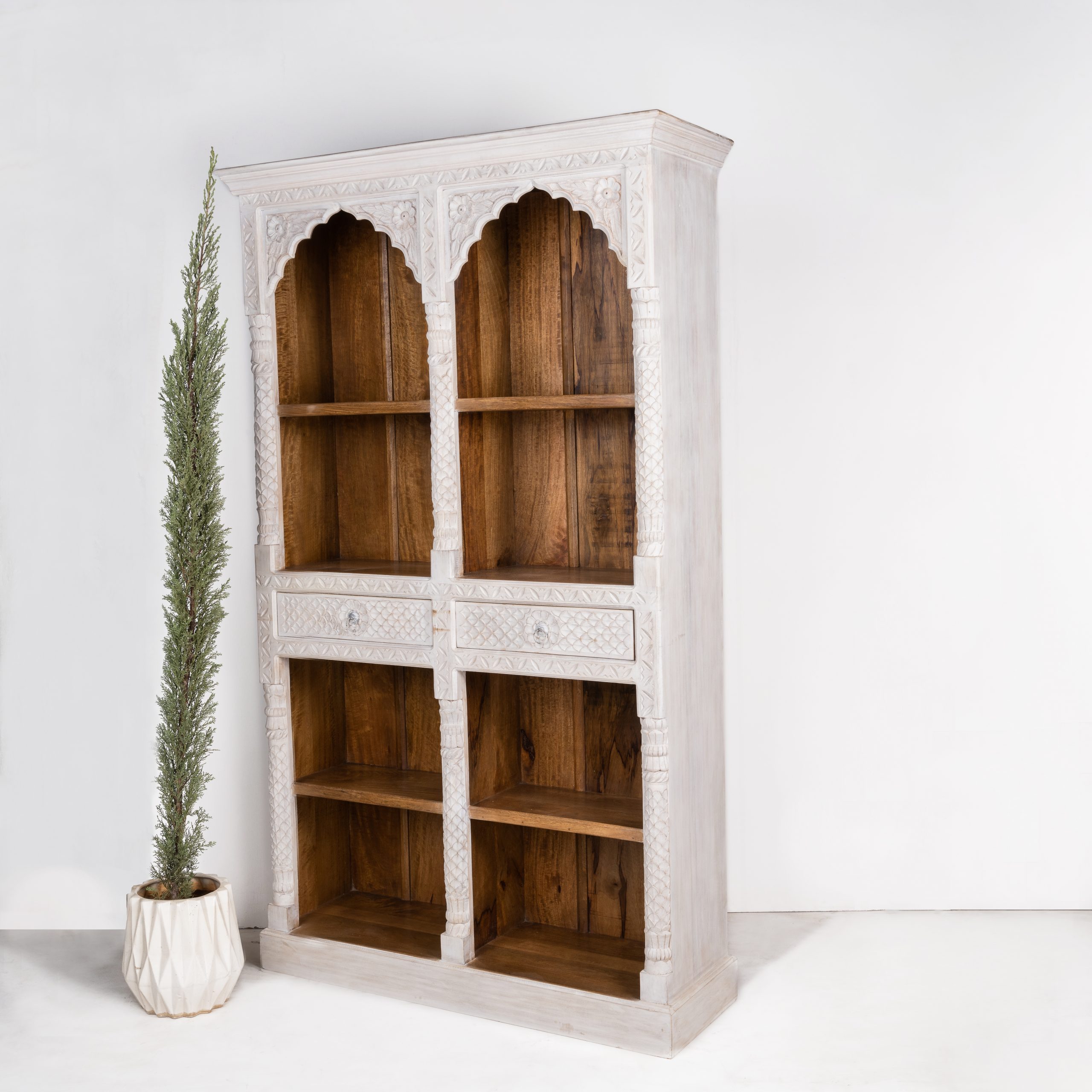 Double Arch Bookshelf Chisel and Log