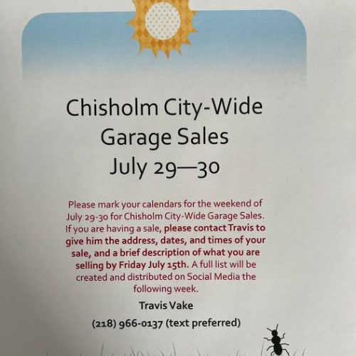 Chisholm CityWide Garage Sale Chisholm Chamber
