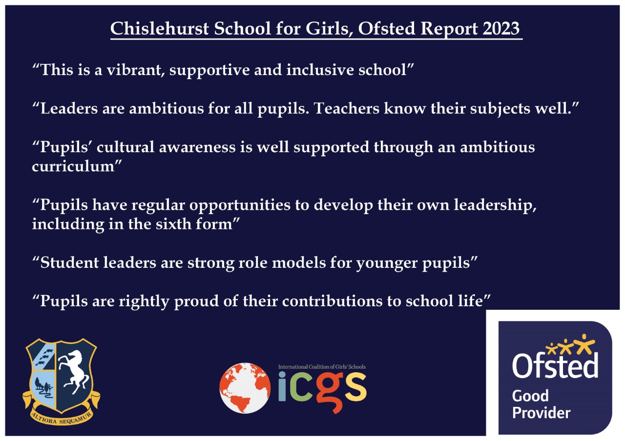 Ofsted Report 2023 Announcements Chislehurst School for Girls