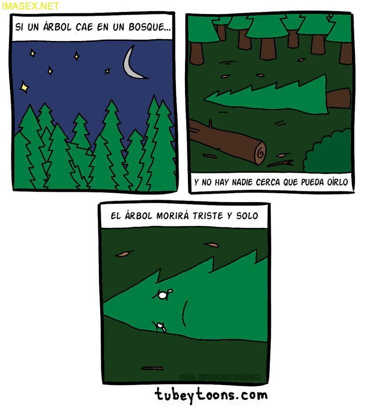 Si un árbol cae en el bosque Chistes D