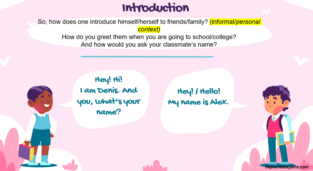 Introducing yourself/asking wellbeing Learn French with confidence