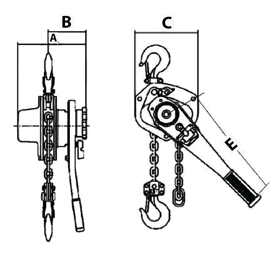 KOBACHI LEVER BLOCK / HOIST JAPAN HVR II 750 KG X 1.5 METER