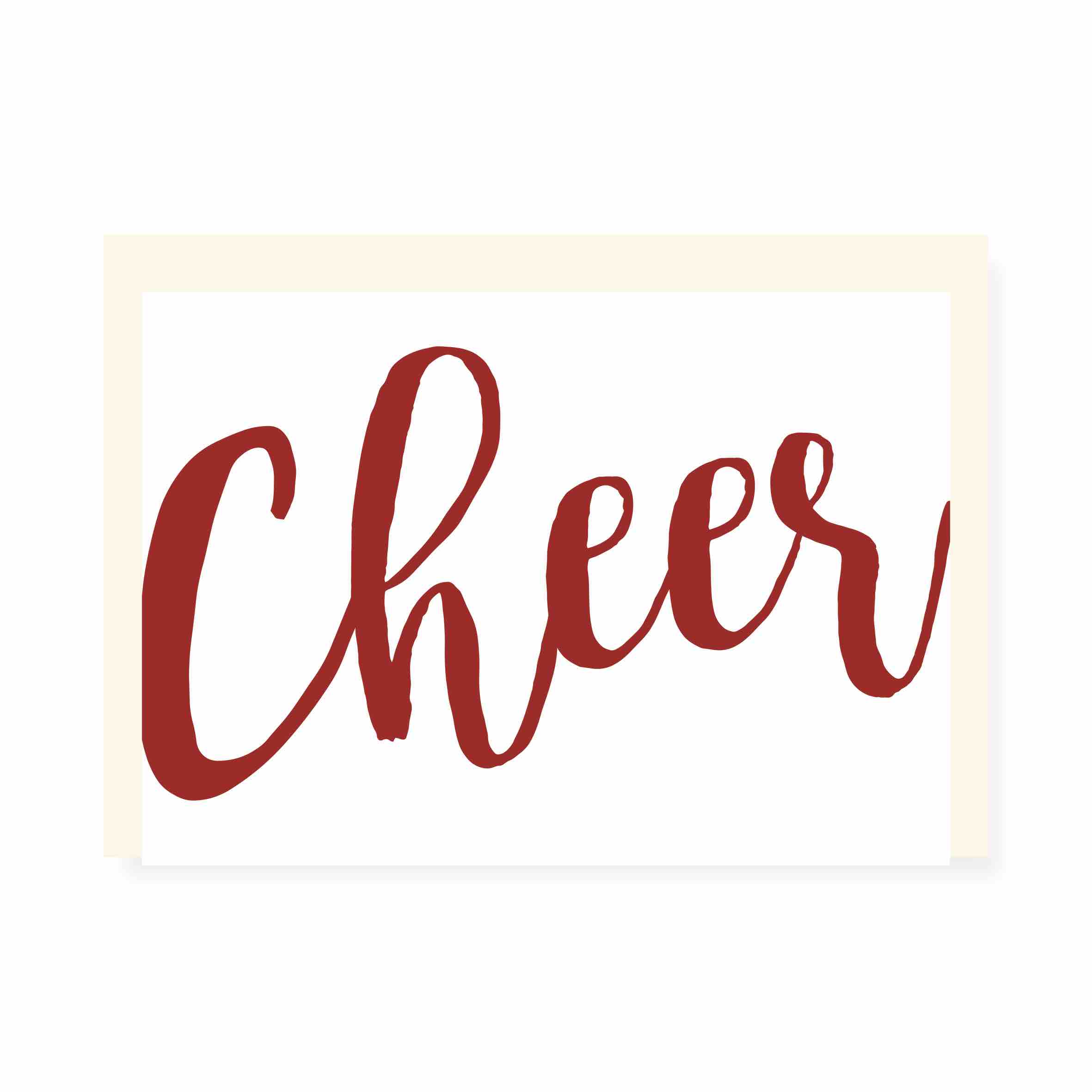 Cheer Lettering Red