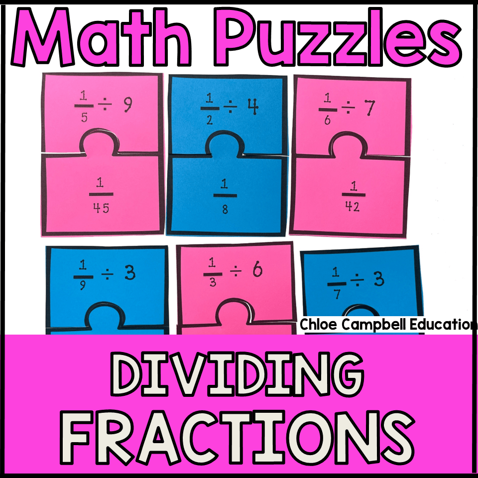 Dividing Fractions Game Matching Math Center Fractions Game Math