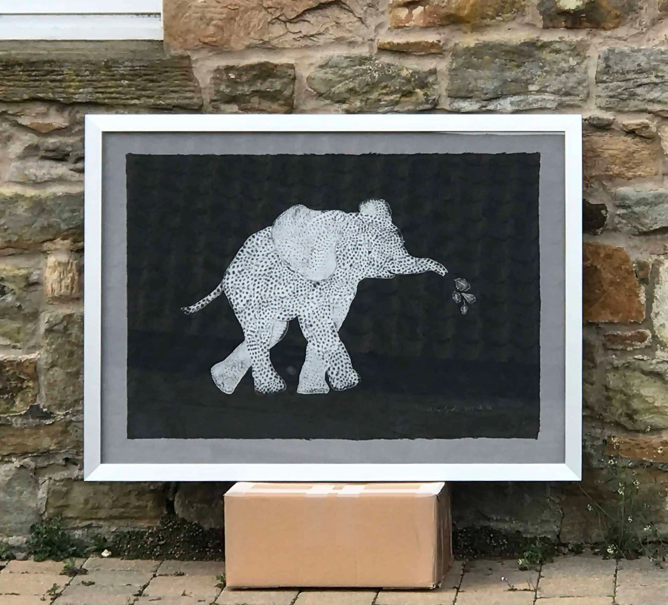 Chloe Gardner Animal Screen Print Silver Elephant
