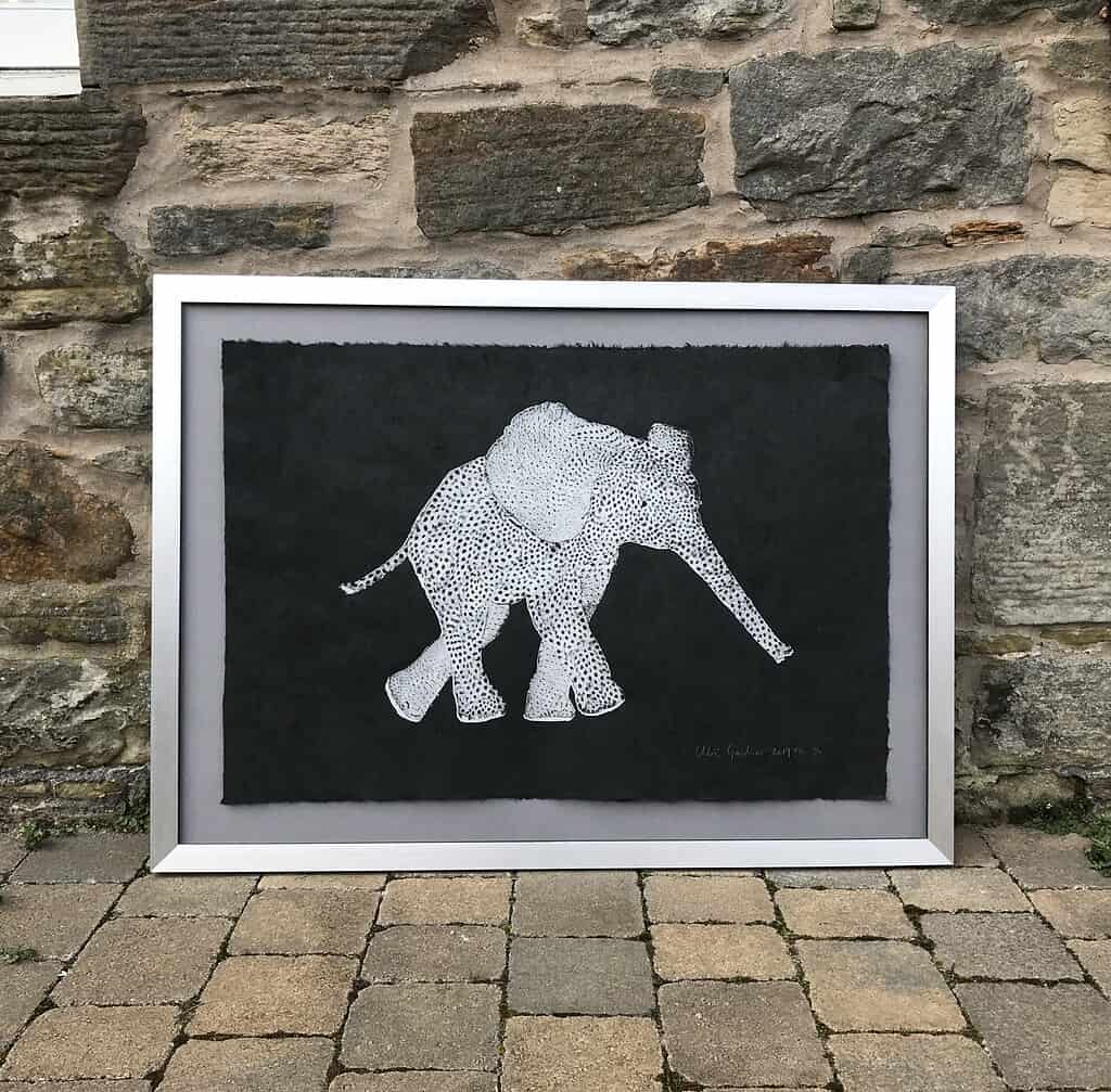 Chloe Gardner Animal Screen Print Silver Elephant