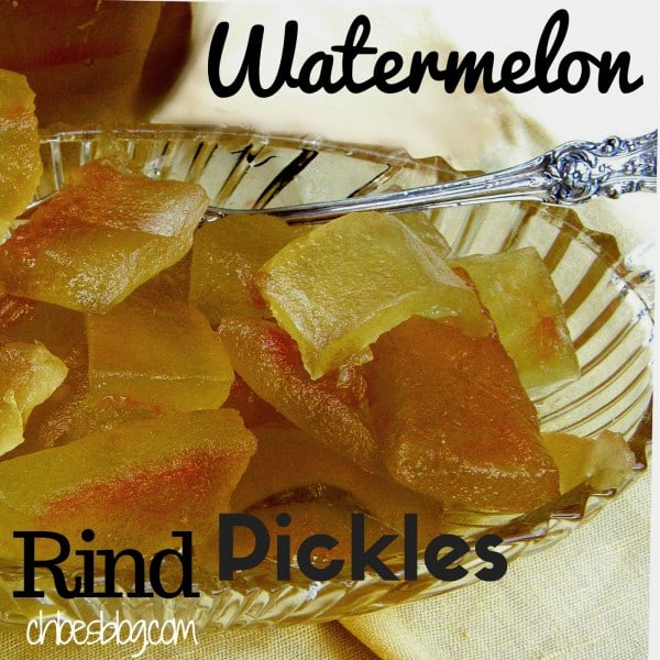 Watermelon Rind Pickle Recipe from Chloe at Big Mill BB