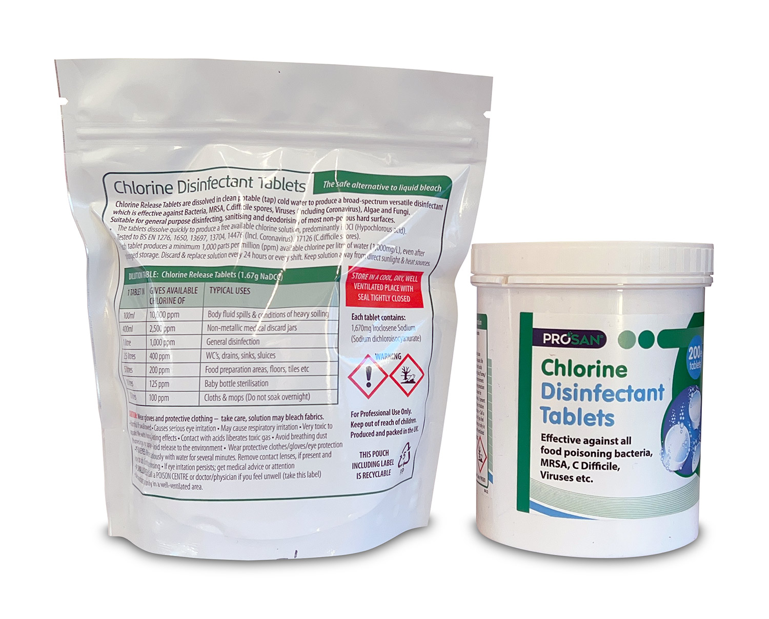 Recyclable & Sustainable Chlorine Tablet Pouch Packs Maclin