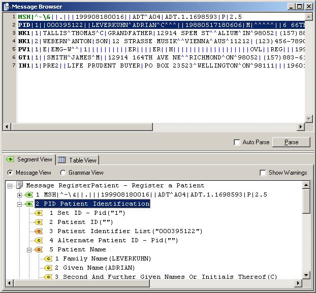 Examining the Message View