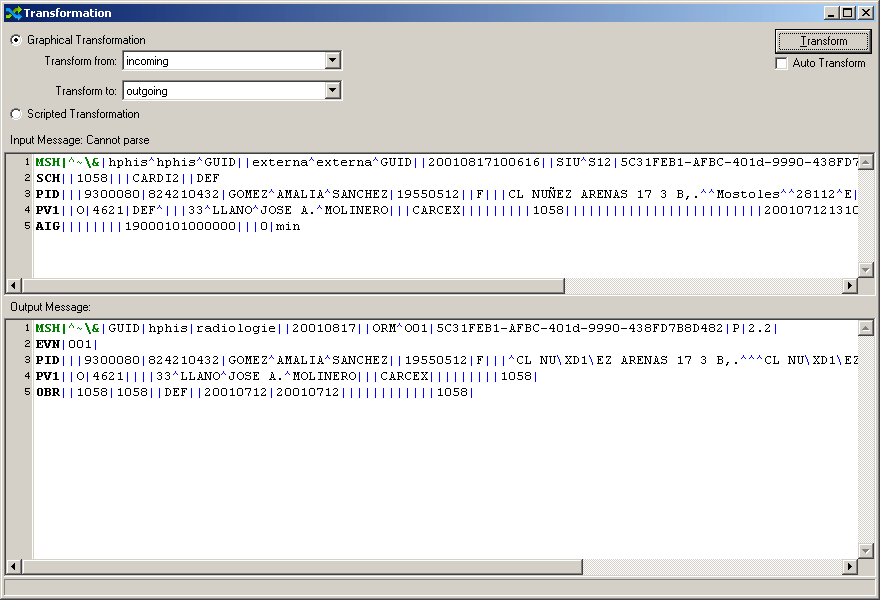 Checking Your Results in the Transformation Window