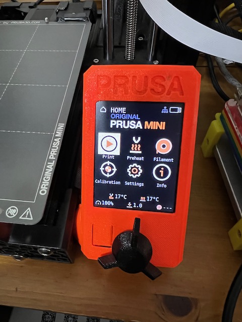 The new case with display on.