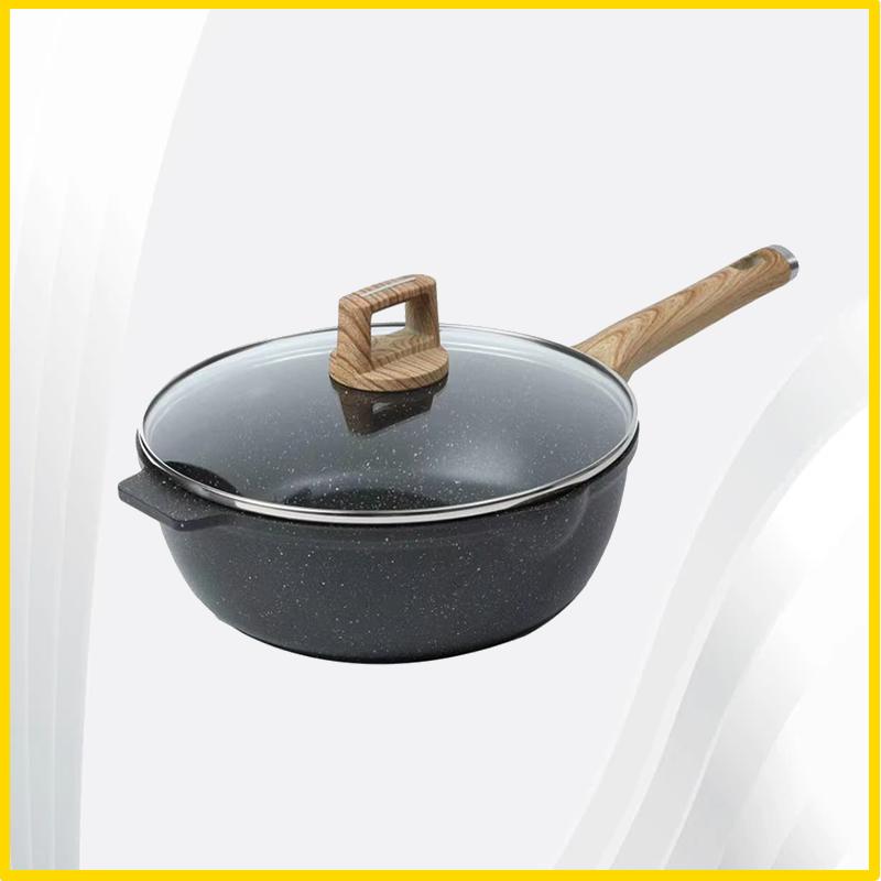 [READY STOCK] 30cm Deep Fry Pan with Cover