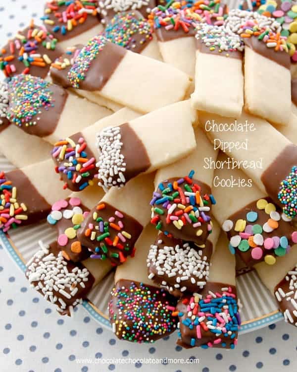 Chocolate Dipped Shortbread Cookies Chocolate Chocolate and More!