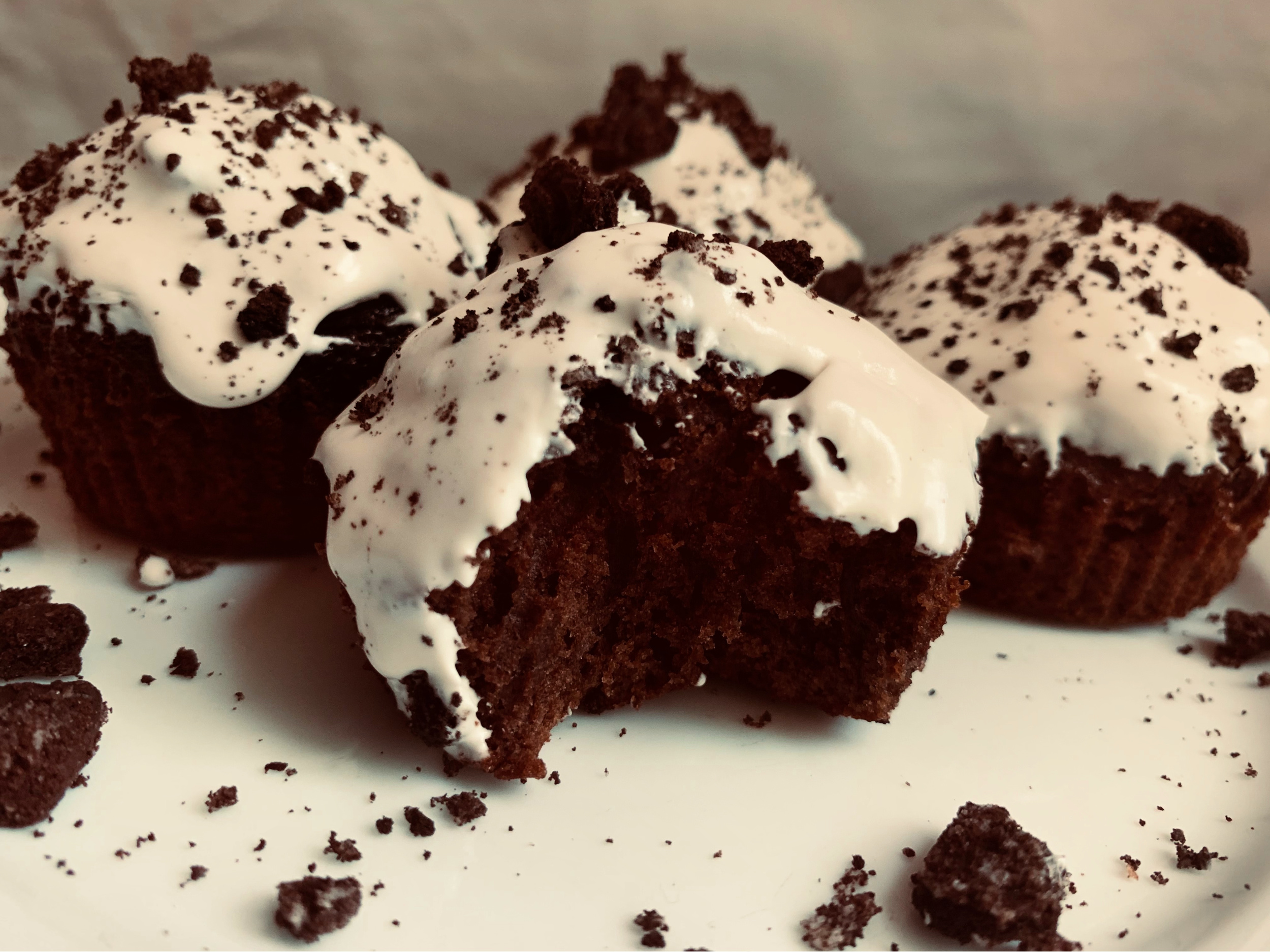 Frosted Oreo Brownie Cups Chocolate Chocolate and More!