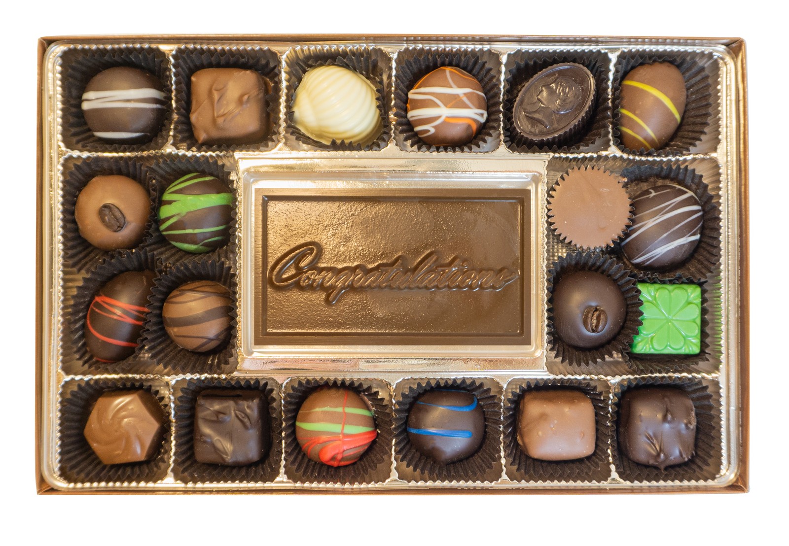 Assorted Chocolates with Congratulations Bar Chocolates by Leopold, Inc.