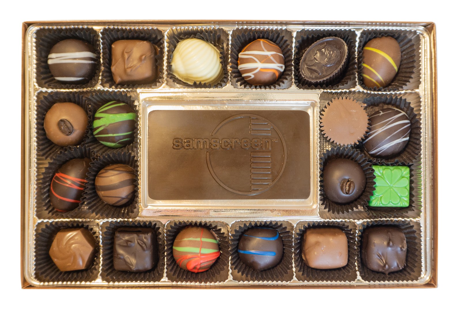 Assorted Chocolates with Your Custom Bar Chocolates by Leopold, Inc.