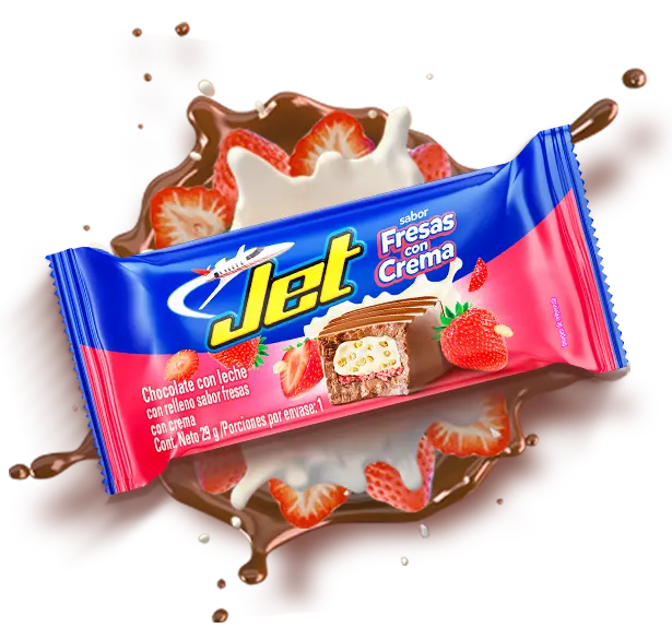 Jet Fresas con Crema Chocolates JET