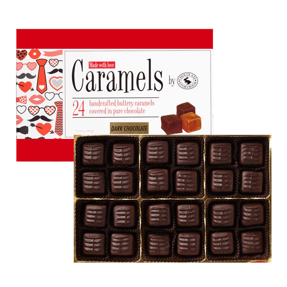 Valentine Chocolate Caramels Handmade Gifts by Chocolate Storybook