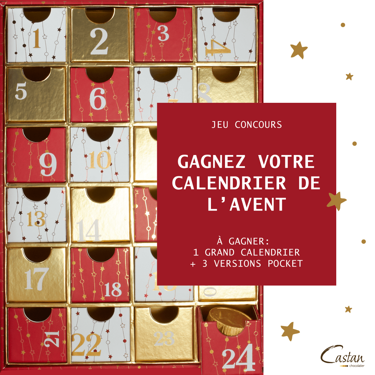 Jeu Concours Calendrier de l'Avent Castan Chocolatier