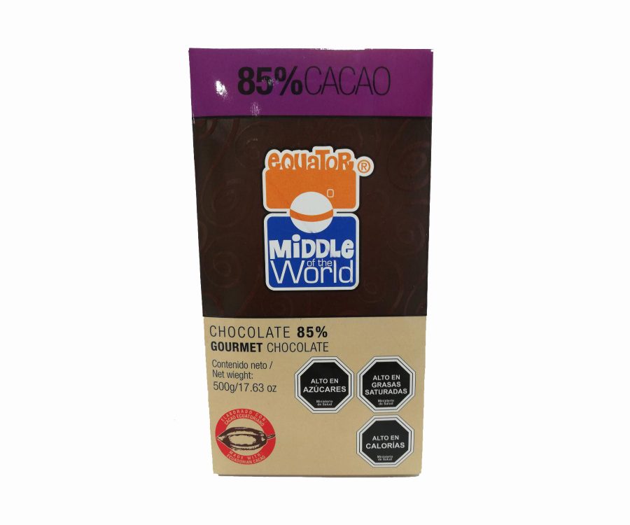 Barra Chocolate Premium 85 cacao, 500gr Chocono